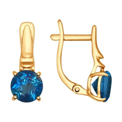 Серьги из золота, Красное золото металл, проба 585, 