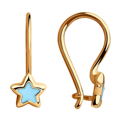 Серьги из золота, Красное золото металл, проба 585, 