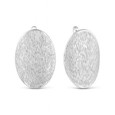 Серьги из серебра, Родированное серебро металл, проба 925, 