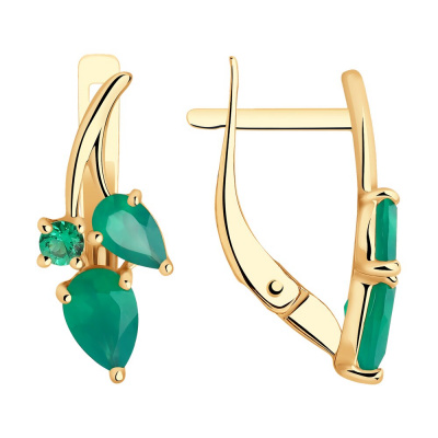 Серьги из золота, Красное золото металл, проба 585, 