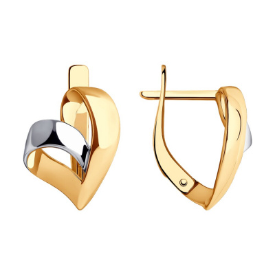 Серьги из золота, Красное золото металл, проба 585, 