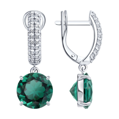 Серьги из серебра, Родированное серебро металл, проба 925, 2   Кварц синт.недраг Круг 10 ; 76   Фианит недраг Круг 1, 2  1,368 Кварц синт.недраг Круг 10 ; 76  0,137 Фианит недраг Круг 1