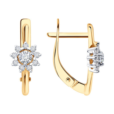 Серьги из золота, Красное золото металл, проба 585, 