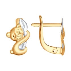 Серьги из золота, Красное золото металл, проба 585, 