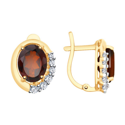 Серьги из золота, Красное золото металл, проба 585, 