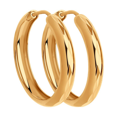 Серьги из золота, Красное золото металл, проба 585, 