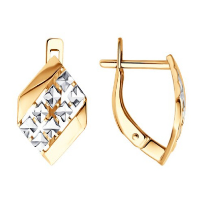 Серьги из золота, Красное золото металл, проба 585, 