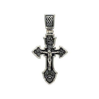 Крест из серебра, Чернёное серебро металл, проба 925, 
