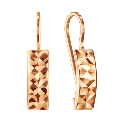 Серьги из золота, Красное золото металл, проба 585, 