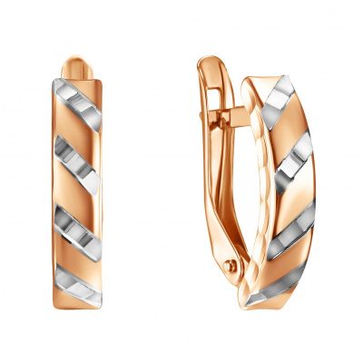 Серьги из золота, Красное золото металл, проба 585, 