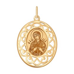 Ладанка из золота, Красное золото металл, проба 585, 1 0,480 Эмаль  0