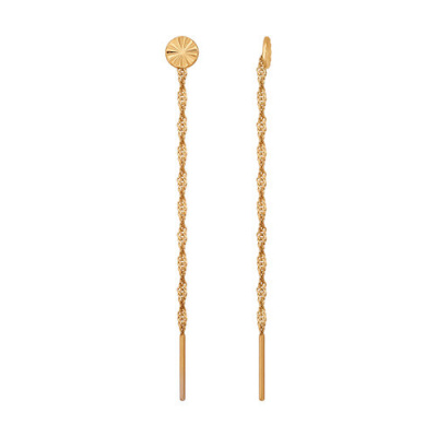 Серьги из золота, Красное золото металл, проба 585, 