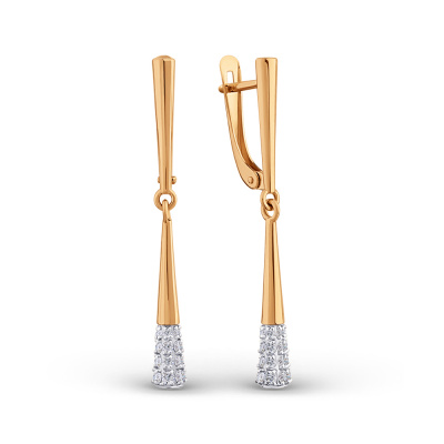 Серьги из золота, Красное золото металл, проба 585, 24 Фианит Кр 1,25 0,077 Бесцветный ,12 Фианит Кр 1,50 0,069 Бесцветный ,12 Фианит Кр 1,00 0,021 Бесц