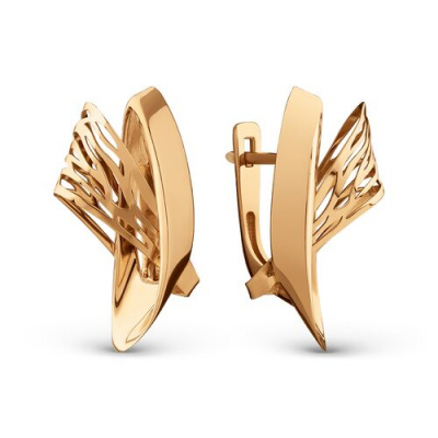 Серьги из золота, Красное золото металл, проба 585, 
