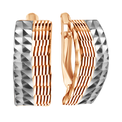 Серьги из золота,  металл, проба 375, 