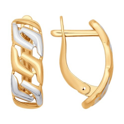 Серьги из золота, Красное золото металл, проба 585, 