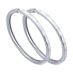 Серьги из серебра, Родированное серебро металл, проба 925, 