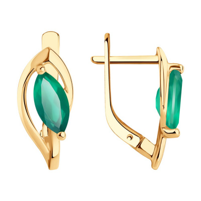 Серьги из золота, Красное золото металл, проба 585, 