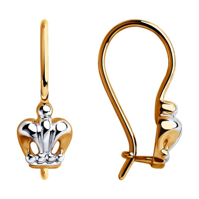 Серьги из золота, Красное золото металл, проба 585, 