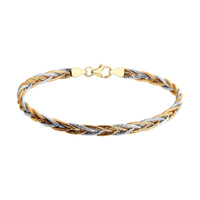 Браслет из серебра, Родированное серебро металл, проба 925, 
