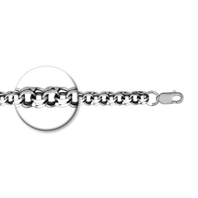 Цепь из серебра, Родированное серебро металл, проба 925, 