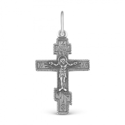 Крест из серебра, Чернёное серебро металл, проба 925, 