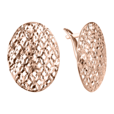 Серьги из золота, Красное золото металл, проба 585, 