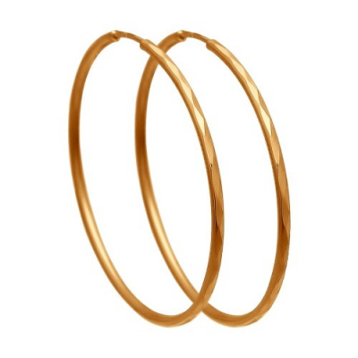 Серьги из золота, Красное золото металл, проба 585, 