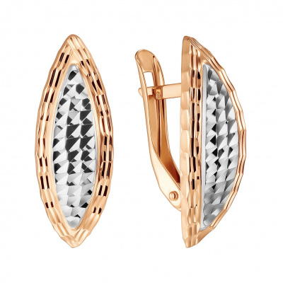 Серьги из золота,  металл, проба 375, 