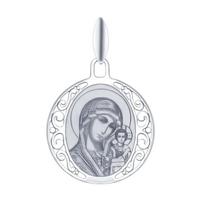 Подвеска из серебра, Родированное серебро металл, проба 925, 