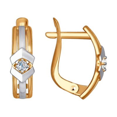 Серьги из золота, Красное золото металл, проба 585, 