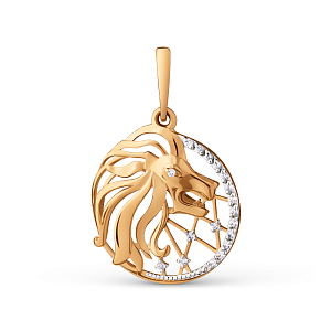 Подвеска из золота, Красное золото металл, проба 585, 14 Фианит Кр 1,00 0,024 Бесцветный ,4 Фианит Кр 0,90 0,005 Бесцветный