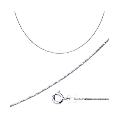 Цепь из серебра, Родированное серебро металл, проба 925, 