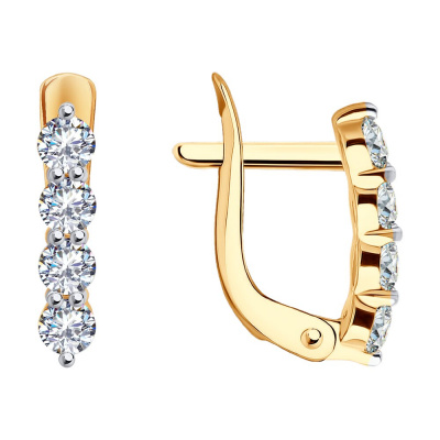 Серьги из золота, Красное золото металл, проба 585, 